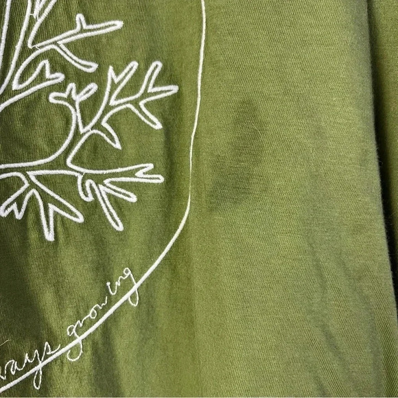 Forever 21 Green White Tree Graphic Short Sleeve T-Shirt 3X - Picture 4 of 4